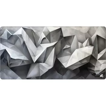 Tapete de rato gaming Sharkoon SKILLER SGP40 D17, design de cristal abstrato, cinzento/branco, 1000 x 500 mm
