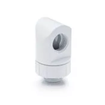 Conector rotativo de 90° BitsPower Artemis — branco ártico (BPM-AT90R-WH)