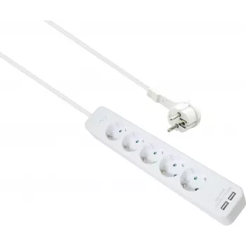 Régua de tomadas helos ADVANCED 250 V 3500 W 5 tomadas — extensão com proteção contra sobretensões