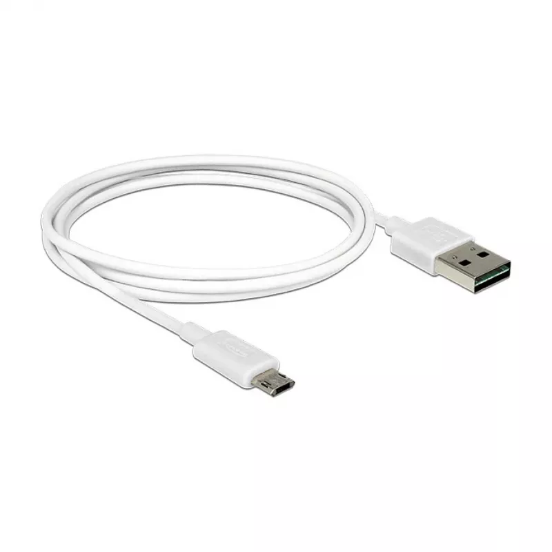 Cabo USB DeLOCK 84807 USB 2.0 1 m USB A Micro-USB B branco