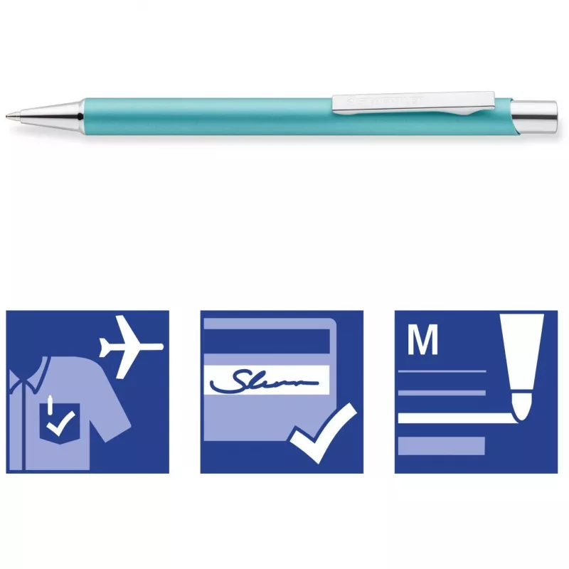 Staedtler elance 421 45 caneta esferográfica retrátil, rosa, tinta azul