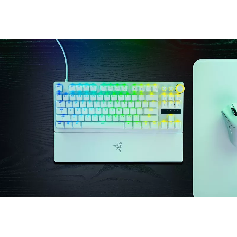 Razer Huntsman V3 Pro Tenkeyless 8KHz | Teclado gaming | Com fios | US | Branco | Razer Analog Optical Switch Gen-2