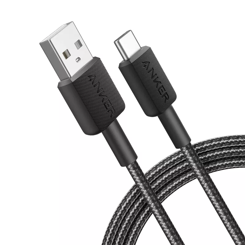 Cabo Anker Innovations 322 USB-A para USB-C nylon 1,8M preto - Cabo - Digital/Dados