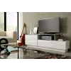 Móvel de TV Cama SIGMA 3 180 branco/branco brilhante + carvalho Sonoma
