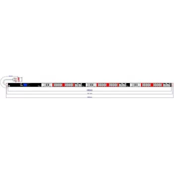 PDU Bachmann BlueNet BN2000ALU unidade de distribuição de energia 24x C13 6x C19, para montagem em rack