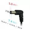 Fonte de alimentação para portátil Akyga AK-ND-04 19 V / 4,74 A, 90 W, ficha 7,4 x 5,0 mm com pino, para HP