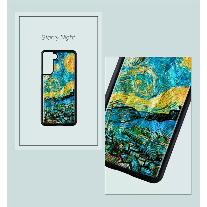 Capa de proteção iKins para Samsung Galaxy S21+ — noite estrelada preto