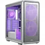 Caixa de PC Midi Tower Cooler Master MasterFrame 600 Mesh prateado — suporta ATX/EATX, 2×200mm frente, unidades 2,5