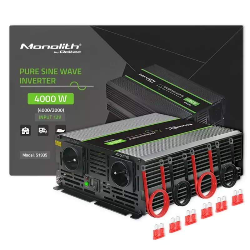 Qoltec Monolith Fonte de alimentação automóvel 4000 W Preto