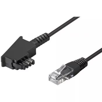 Wentronic Goobay - Cabo telefónico - TAE-F (M) - RJ-45 (M) - 10m - preto (51235)