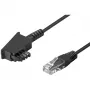 Wentronic Goobay - Cabo telefónico - TAE-F (M) - RJ-45 (M) - 10m - preto (51235)