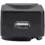 Carregador USB-A de rede Manhattan para dispositivos móveis com adaptadores UK/EU/USA, carregador de smartphone, fonte de alimentação substituível, três anos de garantia, preto
