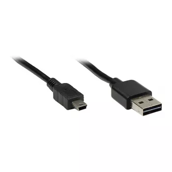 Cabo de ligação GoodConnections USB 2.0 EASY ficha A para ficha Mini-B, preto, 1 m
