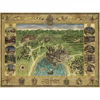 Puzzle Ravensburger Hogwarts Mapa 1500 peças – Ravensburger 1500 peças