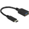 Adaptador USB Delock - USB Type-A (F) para USB-C 24 pinos (M)
