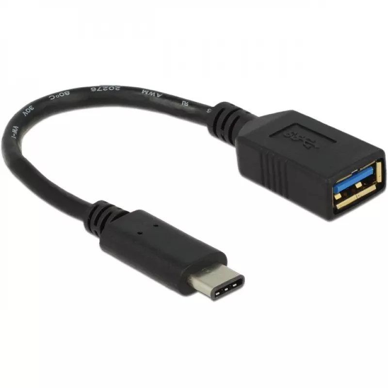 Adaptador USB Delock - USB Type-A (F) para USB-C 24 pinos (M)