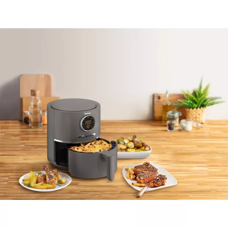 Fritadeira de ar quente Tefal Ultra Fry Digital EY111B Simples 4,2 L 1400 W cinzenta