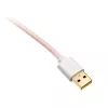 Cabo espiral Ducky Premicord Cotton Candy, USB Type-C para Type-A - 1,8 m