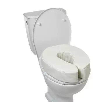 Assento de sanita elevado macio, 5 cm