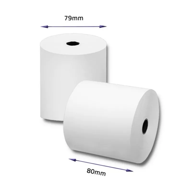 Rolo térmico Qoltec 51892 80 x 80 | 55 g/m² | 10 unid. | sem BPA