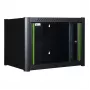 Rack de montagem em parede LOGON RWM06U56BL 6U preto fechadura com chave gestão de cabos