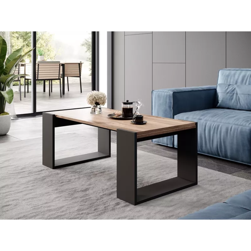Banco/mesa Cama WOOD 120x54,5x46 carvalho wotan + antracite