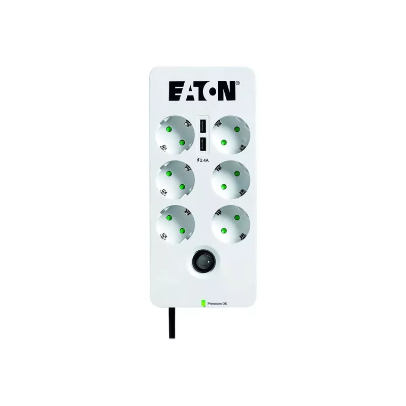 Caixa de proteção 6 Tel@ USB DIN Eaton