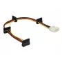DeLOCK - Fonte de alimentação - fonte de alimentação interna, 4 pinos (macho) para alimentação SATA (fêmea) - 40 cm - multicolor (60142)