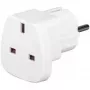 Wentronic Goobay adaptador de viagem, branco - ficha UK > tipo F (tipo F, CEE 7/7) (94270)