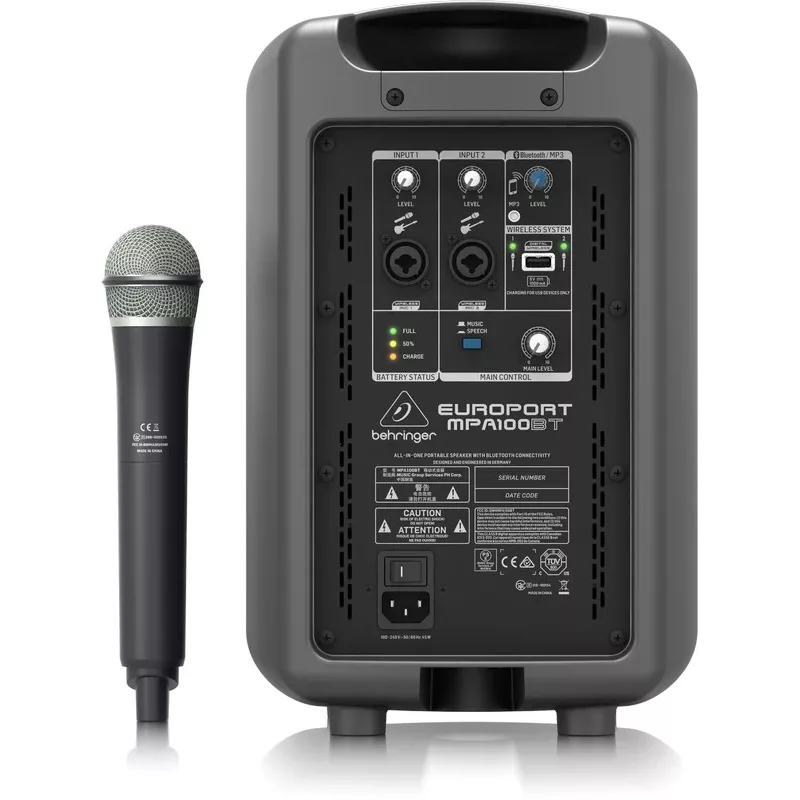 Altifalante de 2 vias Behringer EUROPORT MPA100BT 100 W