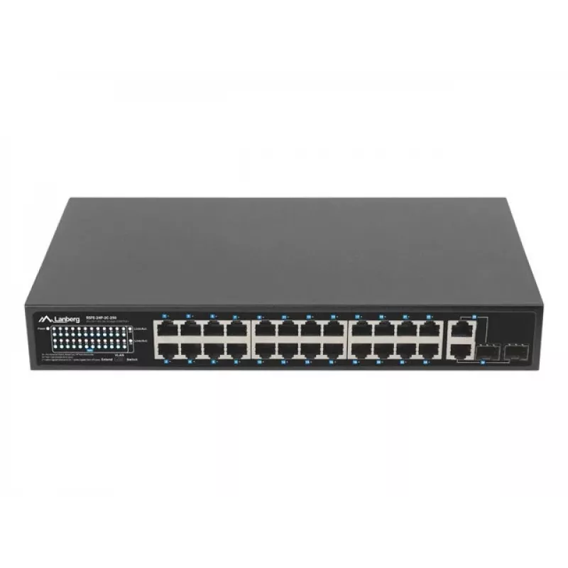 Switch de rede Lanberg RSFE-24P-2C-250 Unmanaged Gigabit Ethernet (10/100/1000)