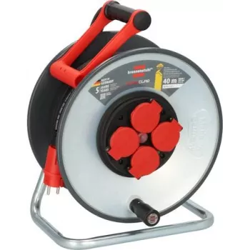 Tambor de cabo Brennenstuhl 9191400110 4 tomadas AC 40 m preto vermelho