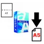 Papel Double A (categoria A), A5, 80 g, 500 folhas