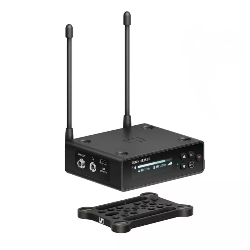 Sennheiser EW-DP ME 2 SET (R4-9) - Conjunto para câmara com transmissor miniatura e microfone ME 2 (omnidirecional), 552-608 MHz