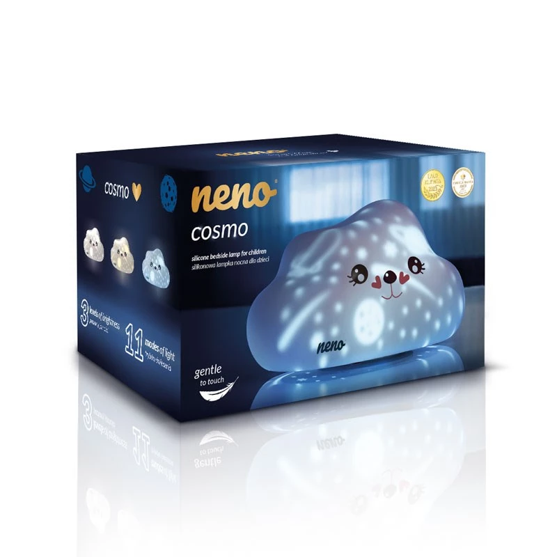 Luz de noite LED para cama neno COSMO – portátil, silicone, recarregável, 3 níveis de luminosidade, branco, a pilhas