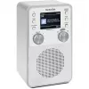 Rádio digital TECHNISAT DigitRadio 317 branco — receção FM e DAB+, design de mesa compacto