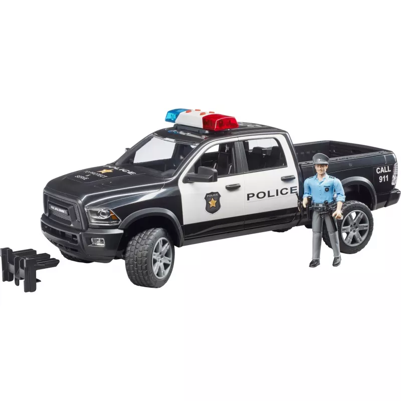 Veículo de brincar Polícia Pickup BRUDER RAM 2500 Police 02505 – modelo à escala, veículo de brincar