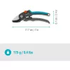 Tesoura de poda GARDENA PremiumCut 12240-20 bigorna para madeira seca, cinzento/turquesa