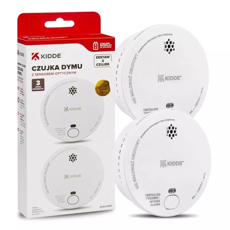 Conjunto de dois detetores de fumo 2030-DSR3 KIDDE