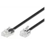 Cabo telefónico Microconnect MPK451S RJ11 RJ45 1m preto