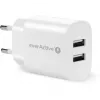 CARREGADOR DE TELEFONE 2X USB 2, 4A 12W BRANCO