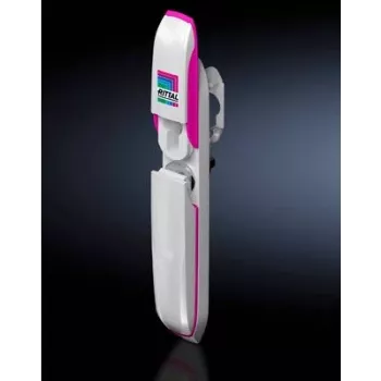 Fechadura de porta Rittal AX 2435.100 — caixa de zinco branca, uma peça
