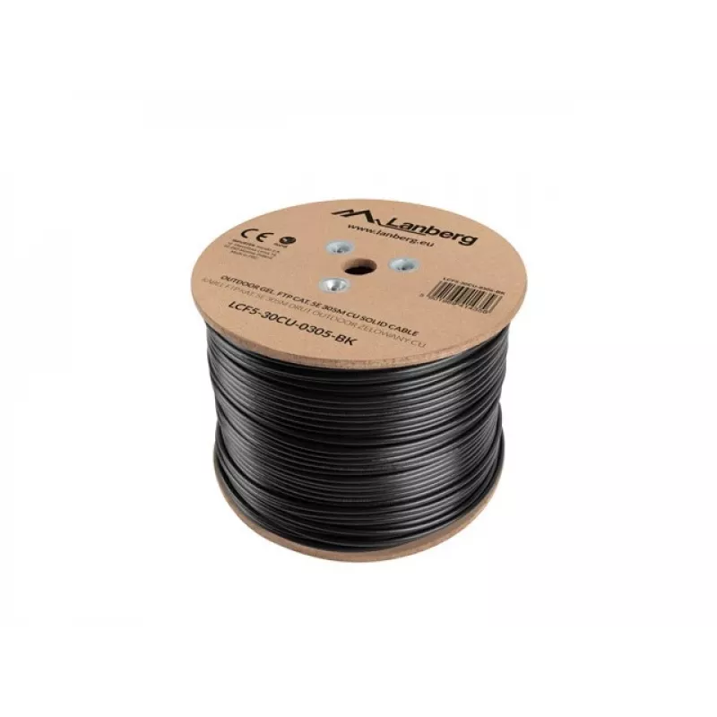 Cabo de rede Lanberg LCF5-30CU-0305-BK RJ45 Cat5e 305 m preto