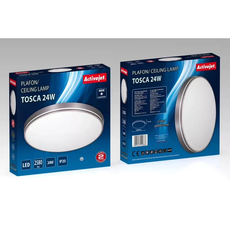 Activejet AJE-TOSCA Candeeiro de teto LED 24W