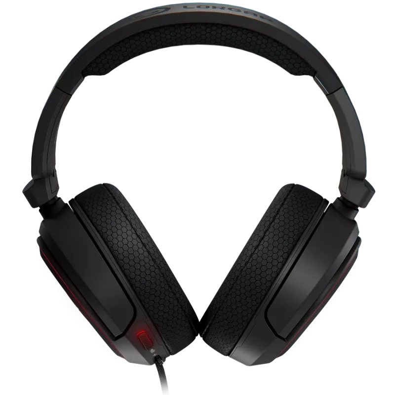 LORGAR Kaya 460, headset gaming USB com microfone, CM108B, iluminação RGB, Plug&Play, cabo de ligação USB-A 2m, almofadas de tecido, tamanho: 192*184,7*88mm, 0,329kg, preto