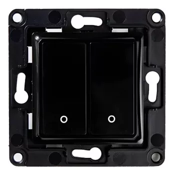 Interruptor de luz Shelly Wall Switch 2 preto botões de controlo compatibilidade Shelly 2.5