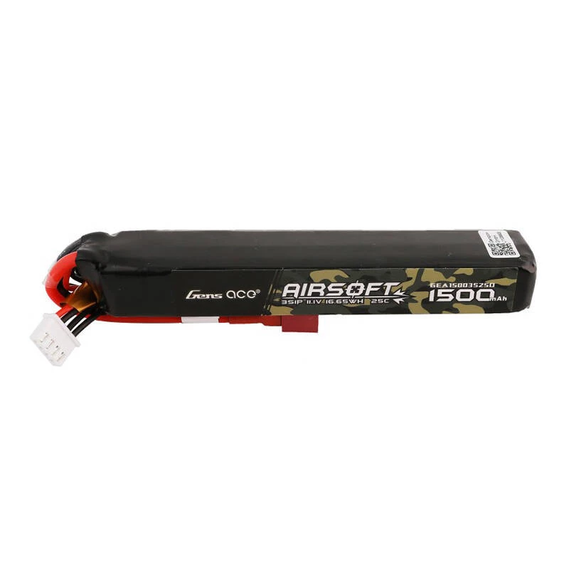 Bateria de polímero de lítio (LiPo) Gens Ace GEA15003S25D 1500mAh 3S 11,1V 25C