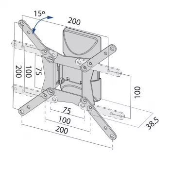 Suporte de parede para TV até 37 polegadas, 20 kg, TB-152E, VESA máx. 200x200