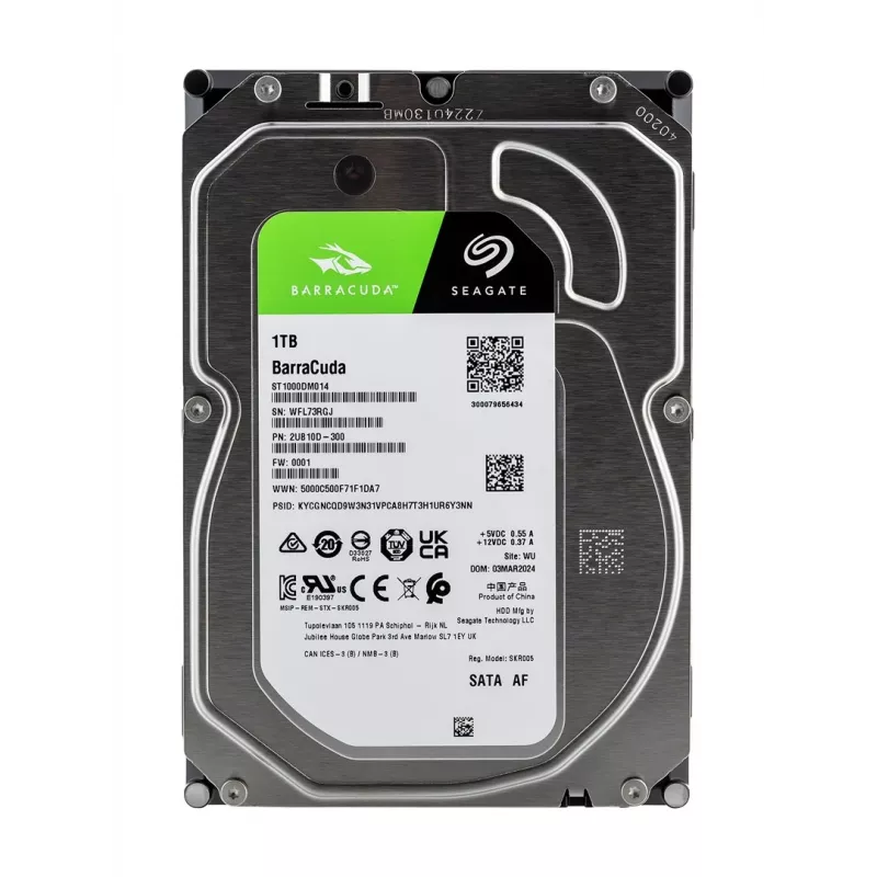 Disco rígido interno Seagate Barracuda ST1000DM014 1 TB 7200 rpm 256 MB 3,5 polegadas Serial ATA III