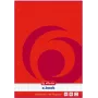 Bloco de notas Herlitz 733436 A4 100 folhas vermelho branco